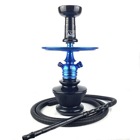 Kit Narguile Completo Black Hookah Mini Monster - Azul M KIT682