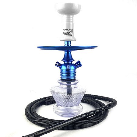 Kit Narguile Completo Black Hookah Mini Monster - Azul M KIT680