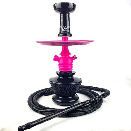 Kit Narguile Completo Black Hookah Mini Monster - Rosa KIT679