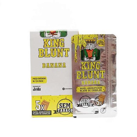 Seda King Blunt - Banana (Caixa com 25 uni com 5 Folhas)