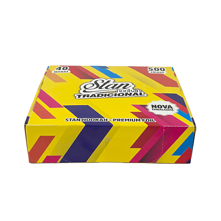 Papel Alumínio Stan Hookah Liso 500 Folhas
