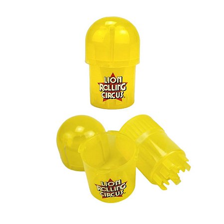 Dichavador De Pote Em Plastico Lion Circus 40mm - Amarelo