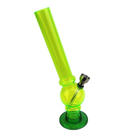 Bong De Acrílico Moon Bola 2 Argolas 20cm - Verde