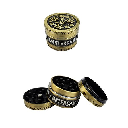 Dichavador De Metal MD Amsterdam Dourado Médio - Modelo 3