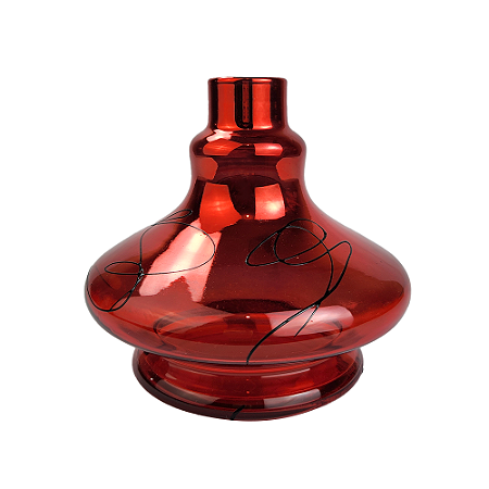 Vaso ZH Mini New Aladim 2 Abstrato Metálico - Vermelho