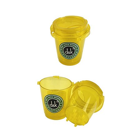 Dichavador De Plástico DK Pote Coffe -  Amarelo