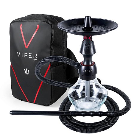 Narguile Completo Triton Viper SV - Vermelho + Bolsa SV