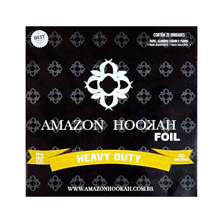 Papel Alumínio Amazon Hookah 25 Folhas (Amarelo)