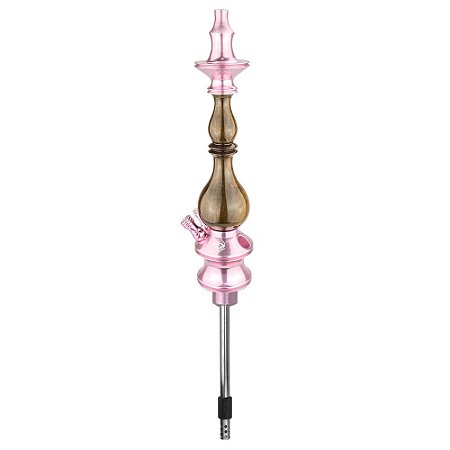 Stem Narguile Zeus Hookah New Edition 2 Respiros - Rosê/Imbuia