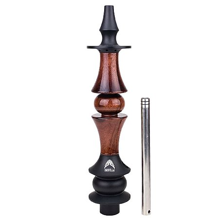 Stem Narguile Marajah Hookah Umbrella Médio Preto/Vermelho Brilhante