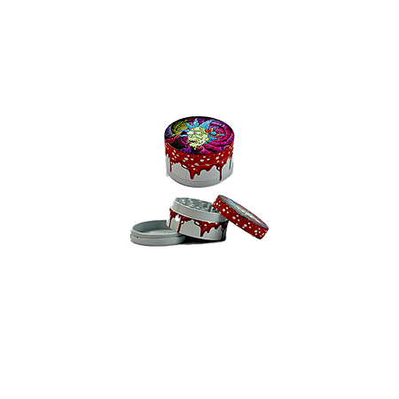 Dichavador De Metal DK 3F Desenho - Rick And Morty Vermelho