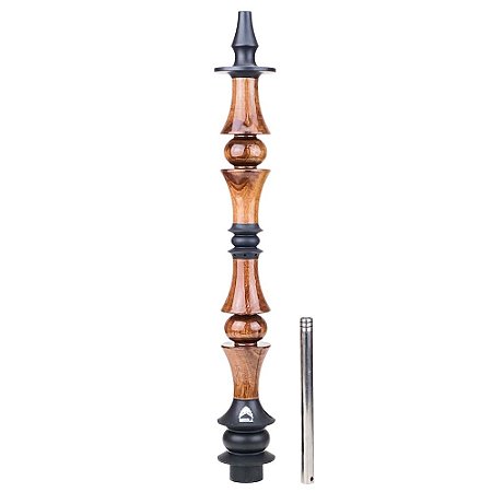 Stem Narguile Marajah Hookah Umbrella Grande Preto/Marrom Brilhante