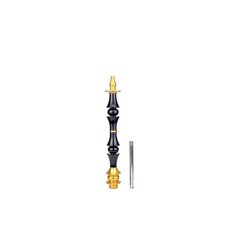 Stem Narguile Marajah Hookah Umbrella Grande Dourado/Preto Brilhante