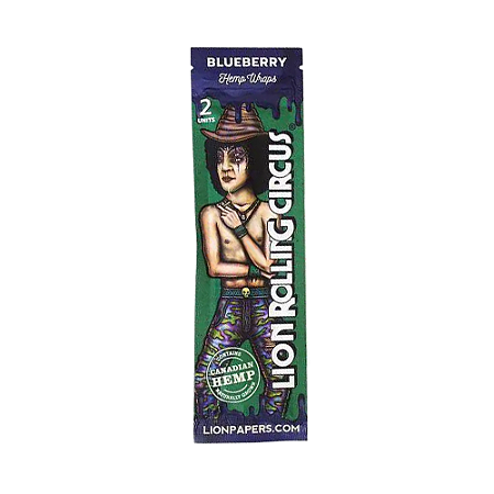 Seda Blunt Lion Circus Hemp Wraps Blueberry (Pacote com 2un)
