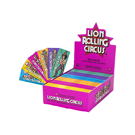 Seda Celulose Lion Circus King Size (25 Livretos com 40 Folhas)