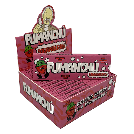 Seda Fumachú 1/4 Sabor Strawberry (15 Livretos com 50 Folhas)