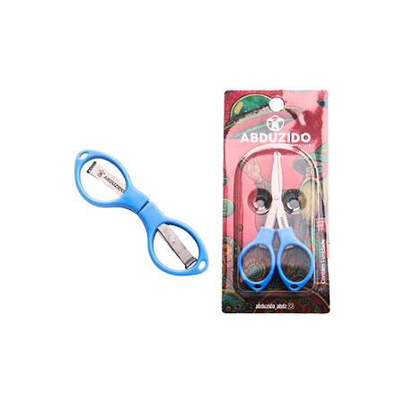 Tesoura ABDZ Dobrável Round PP - Blue