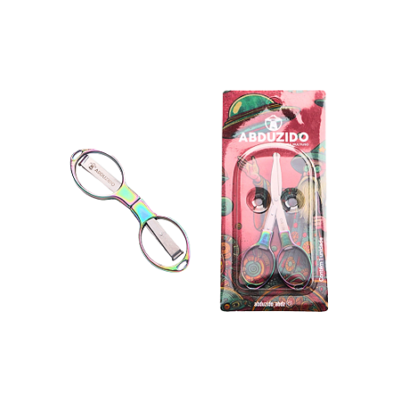 Tesoura ABDZ Dobrável Round Metal - Rainbow
