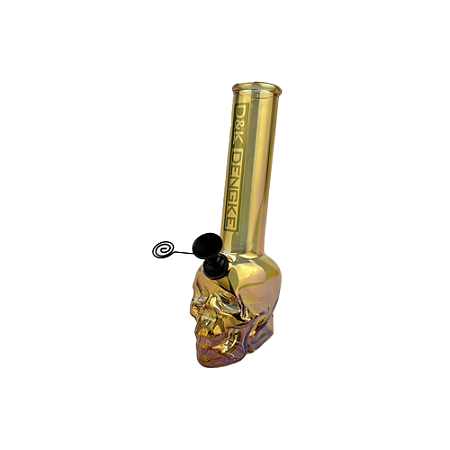 Bong De Vidro DK Skull Metálico - Ambar