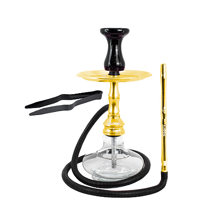 Narguile Completo Zenith Floop - Dourado