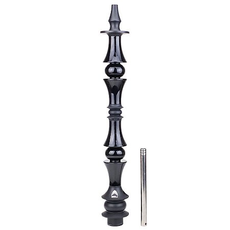 Stem Narguile Marajah Hookah Umbrella Grande Preto/Preto Brilhante