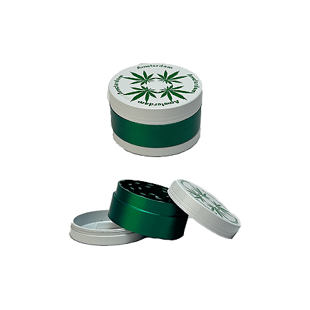Dichavador De Metal DK Amsterdam White - Verde 4 Folhas