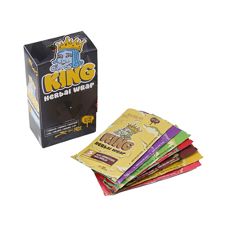 Display King Herbal Wrap - Mix  (Caixa com 25 uni com 5 Folhas)