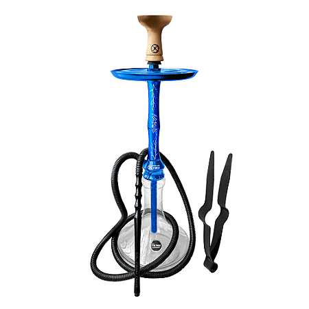 Narguile Completo Al Farid Storm Plus - Azul Cobalto