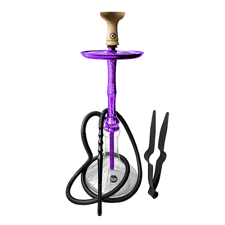 Narguile Completo Al Farid Storm Plus - Roxo