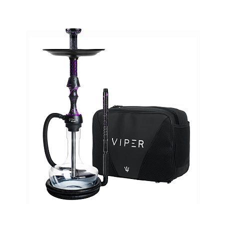 Narguile Completo Triton Viper Splash Bolsa - Roxo