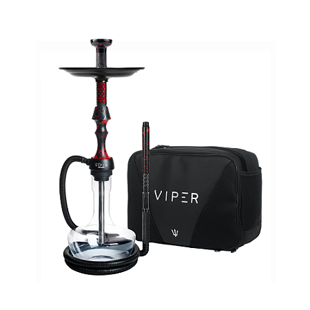 Narguile Completo Triton Viper Splash Bolsa - Vermelho