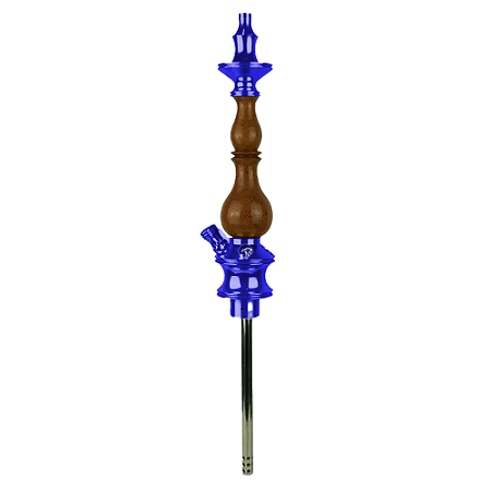 Stem Narguile Zeus New Edition 2 Respiros - Azul Escuro/Mogno
