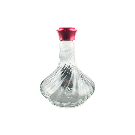 Vaso Reposição Amazon Hookah Future - Vermelho/Twist/Clear