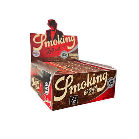Seda Smoking Brown XS King Size Original (Caixa com 50 livretos de 33 folhas)