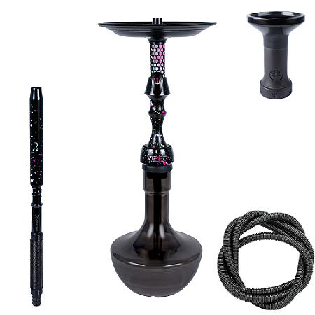 Narguile Triton Viper Cyber Splash + Bolsa - Branco/Rosa