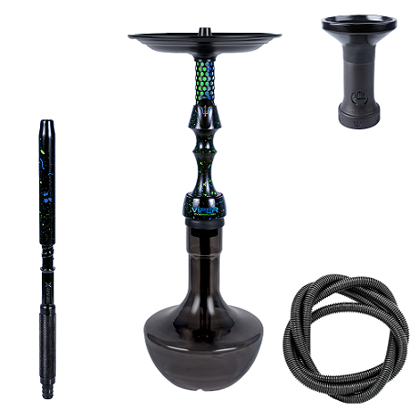 Narguile Triton Viper Cyber Splash + Bolsa - Azul/Verde