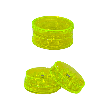 Dichavador De Acrílico Mini-Grinder Colors - Amarelo
