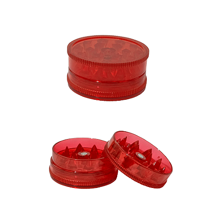 Dichavador De Acrílico Mini-Grinder Colors - Vermelho