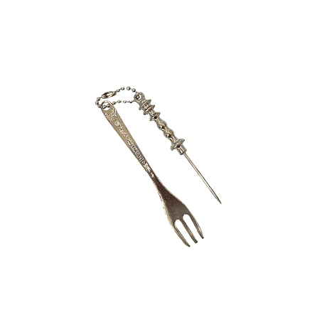 Garfo e Furador Invictus Hookah - Prata Brilho