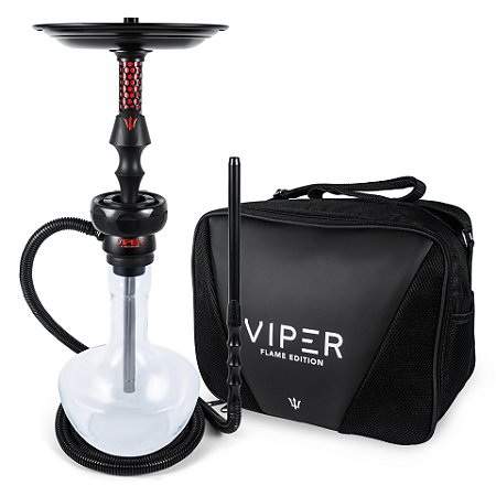 Narguile Completo Triton Viper Flame Edition Bolsa - Vermelho