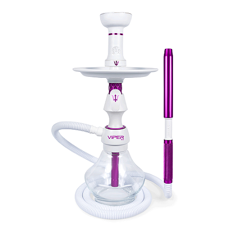 Narguile Completo Triton Viper SV - Branco/Purple