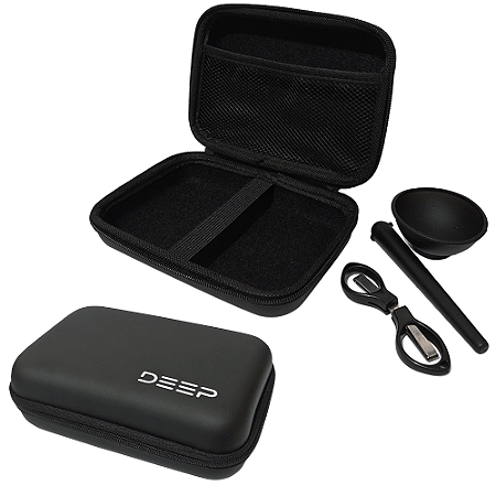 Kit Case Bag Deep Grande + Tesoura + Tubete + Cuia - Preto