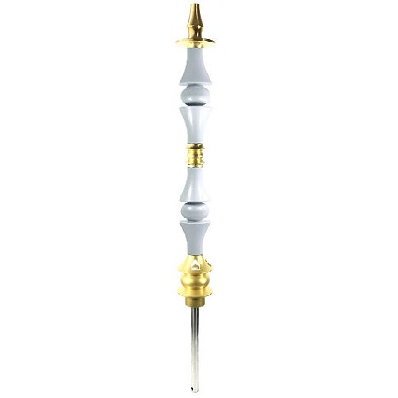 Stem Narguile Marajah Hookah Umbrella Grande Dourado/Branco Fusion