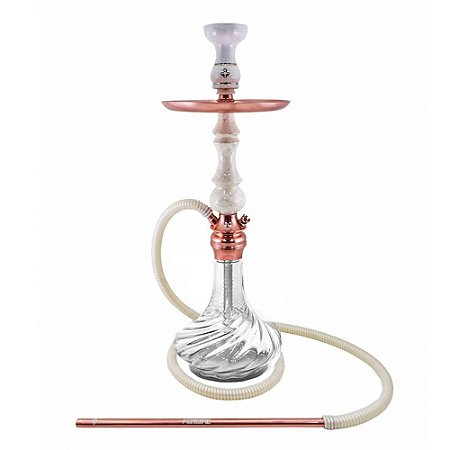 Narguile Amazon Hookah Future - Rosê/Boticino/Twist Clear