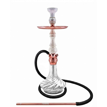 Narguile Amazon Hookah Future - Rosê/Boticino/Twist Clear