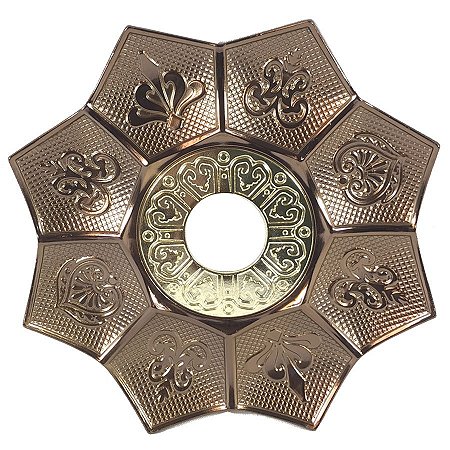 Prato EBS Hookah New Lotus M 22cm - Bronze/Dourado