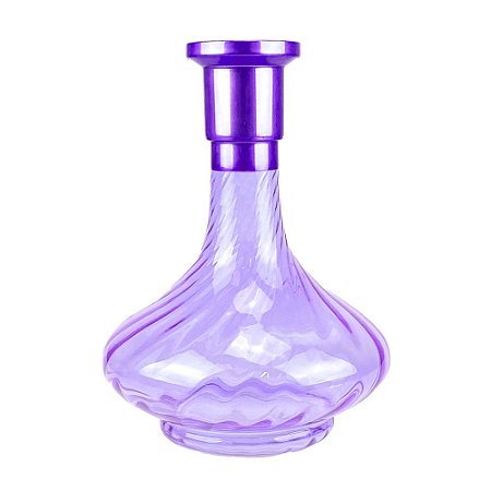 Vaso ZH Genie 30cm Rigado - Roxo/Roxo