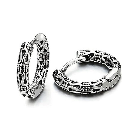 Brinco Masculino Argola Cobra - PAR