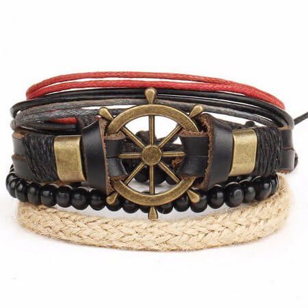 Mix De Pulseiras Masculinas Marinha - 4 peças