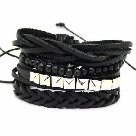 Mix De Pulseiras Masculinas Skater - 4 peças